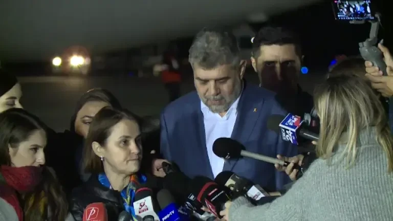 Marcel Ciolacu, întrebat dacă se va duce de fiecare dată să aducă românii din Gaza: ”La mulți ani Mihai și Gavril”