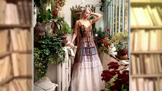 Cărți vechi transformate în rochii de gală: ideea inedită a unei creatoare de modă franceze