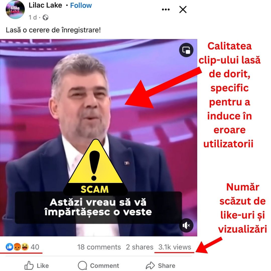 Deepfake cu Marcel Ciolacu pe rețelele sociale, pentru promovarea unor „oportunități de investiții”