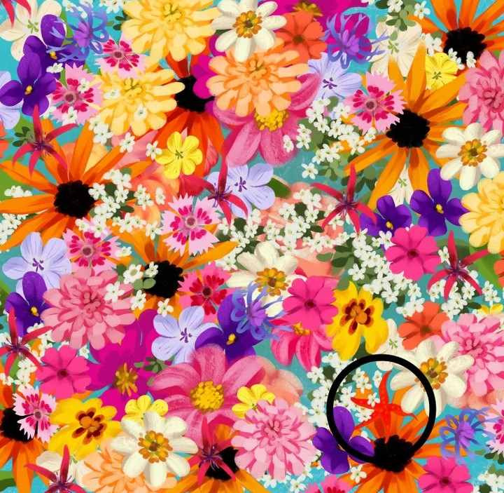 iluzie oprica cu flori