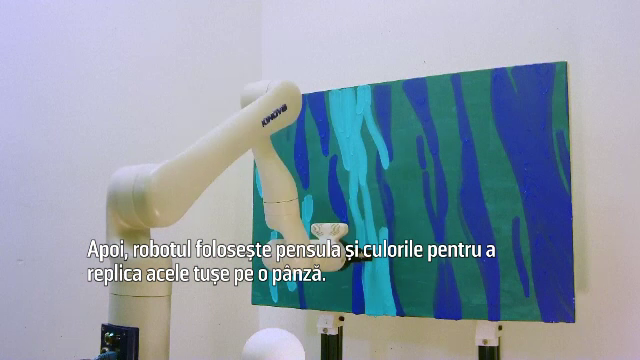Robotul care realizează replici la scară largă ale unor opere digitale semnate de artiști contemporani