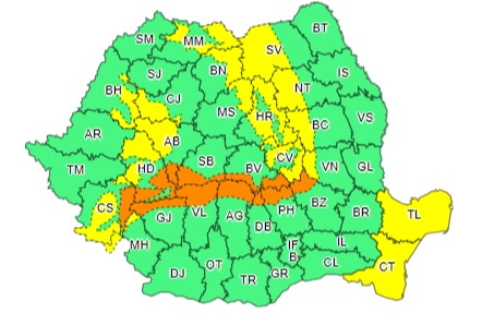 Viscol și ninsori abundente la munte. Județele Constanța și Tulcea rămân sub cod galben de vânt puternic