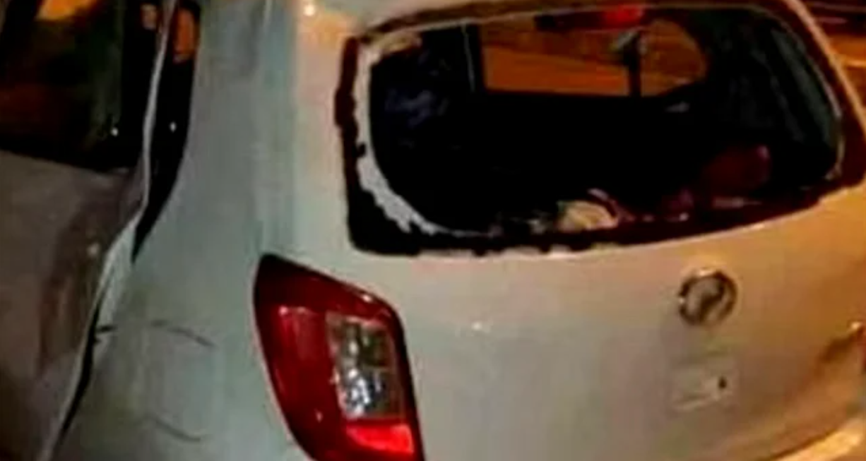 Mașină călcată în picioare de o turmă de elefanți, după ce șoferul a lovit un pui pe o autostradă din Malaezia. FOTO