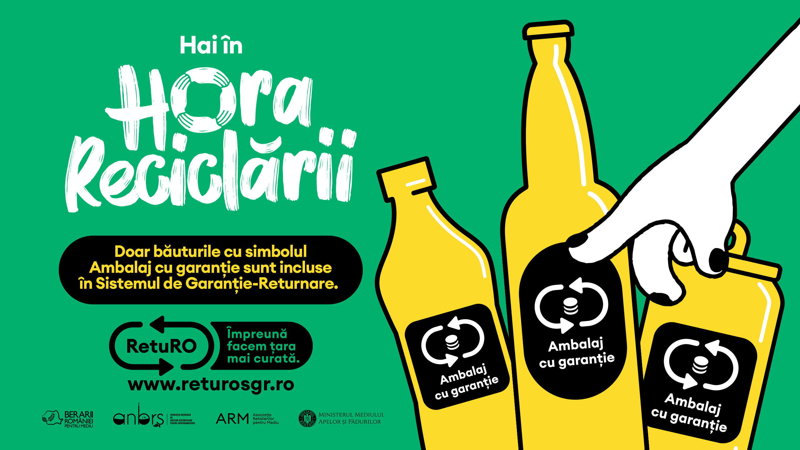 (P) S-a lansat Sistemul Garanție Returnare (SGR): 7 miliarde de ambalaje recuperate anual din natură