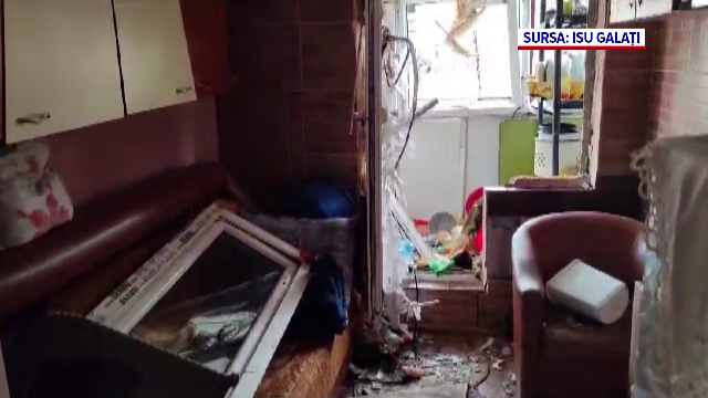 Explozie într-un apartament din Galați, produsă din cauza unei butelii pe gaz. Suflul a avariat alte șase garsoniere