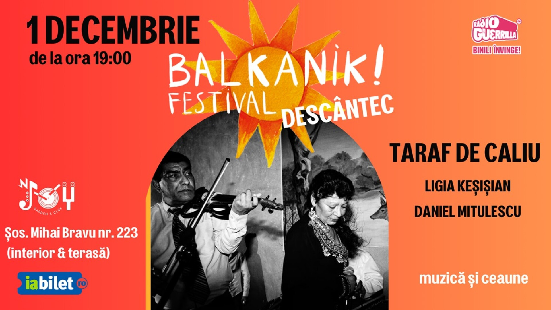 (P) Balkanik Festival lansează seria de petreceri DESCÂNTEC!