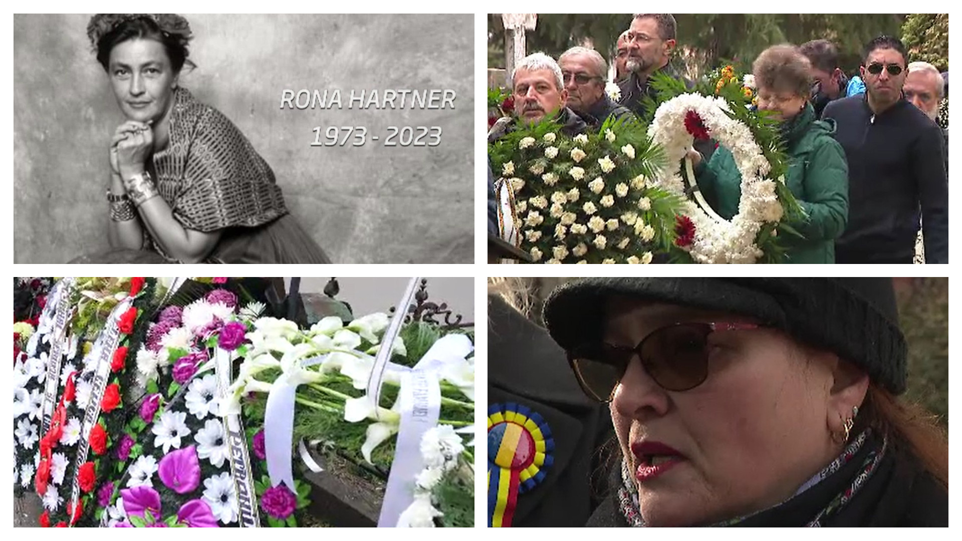 Lacrimi și durere la înmormântarea Ronei Hartner. Mesaj sfâșietor transmis de sora artistei: "Asta e tot ce vreau"