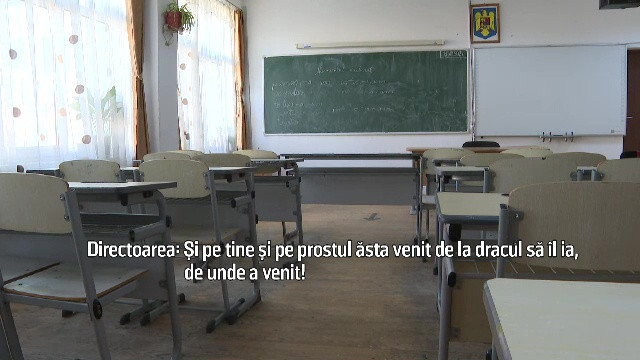 Directoare de la o școală din Dolj, înregistrată în timp ce bătea și umilea un elev. „Și pe prostul ăsta de la dracu să-l ia”