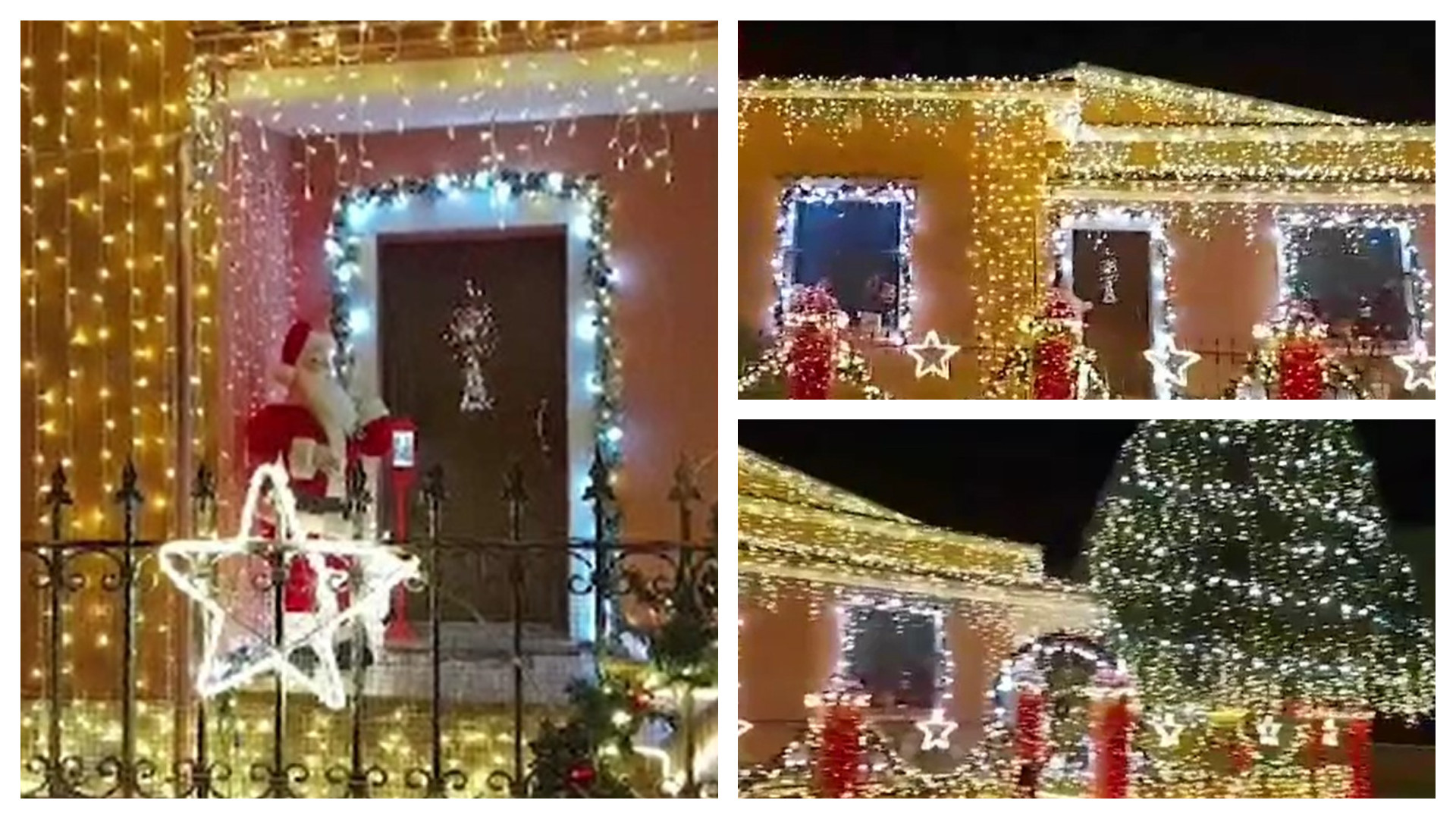 Cea mai frumoasă casă de Crăciun. Acoperită cu zeci de mii de LED-uri, locuința unor bătrâni a devenit atracție turistică