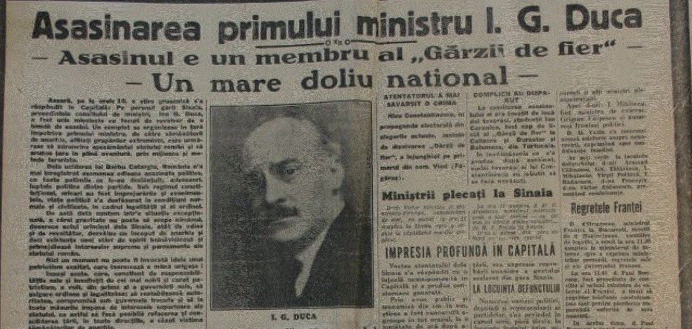 90 de ani de la asasinarea fostului premier al României Ion Duca. Fostul președinte al PNL a fost împușcat de legionari