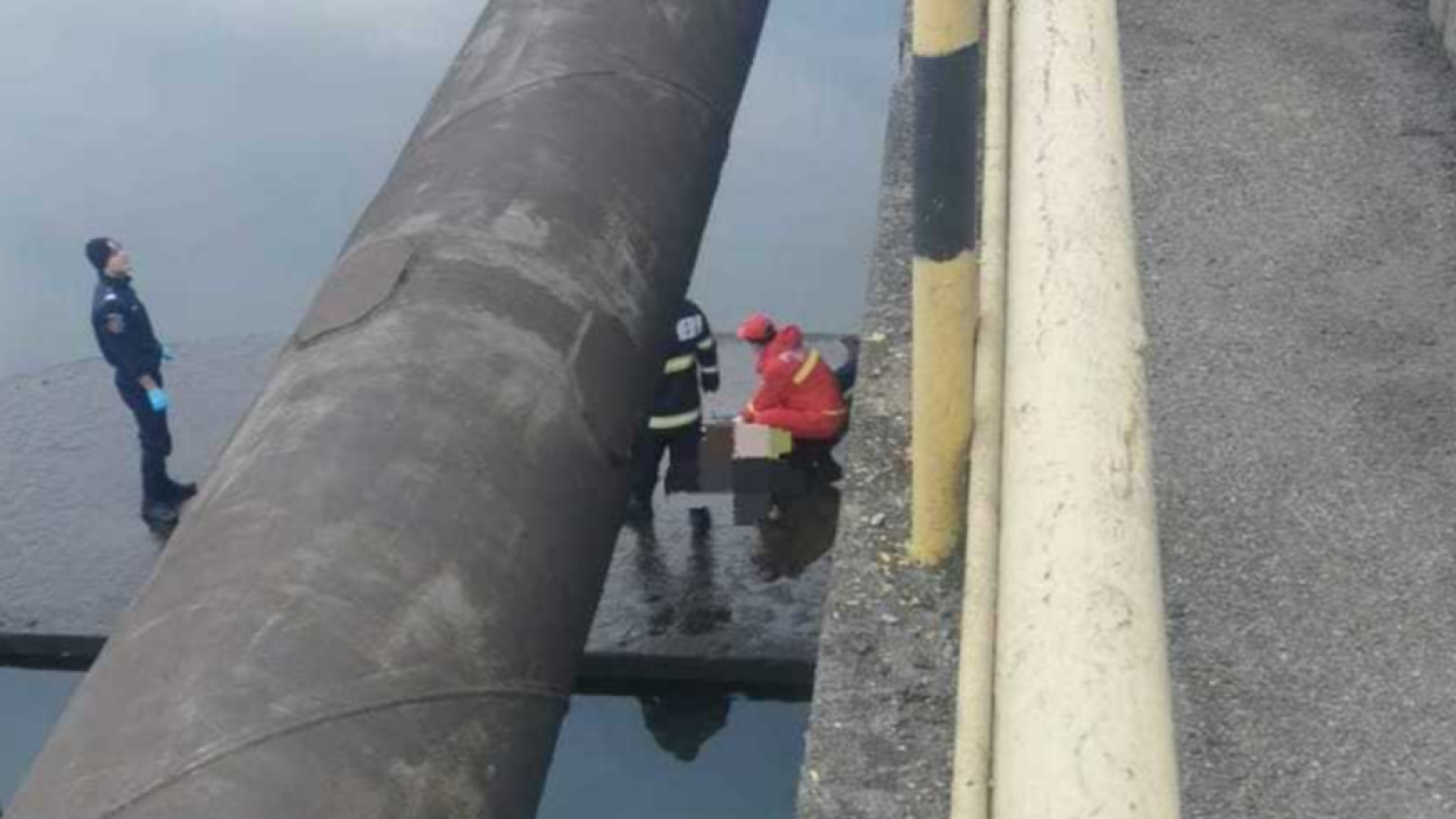 Intervenție dificilă pentru pompierii din Vâlcea. Un bărbat a căzut în râul Olt, în amonte de un baraj