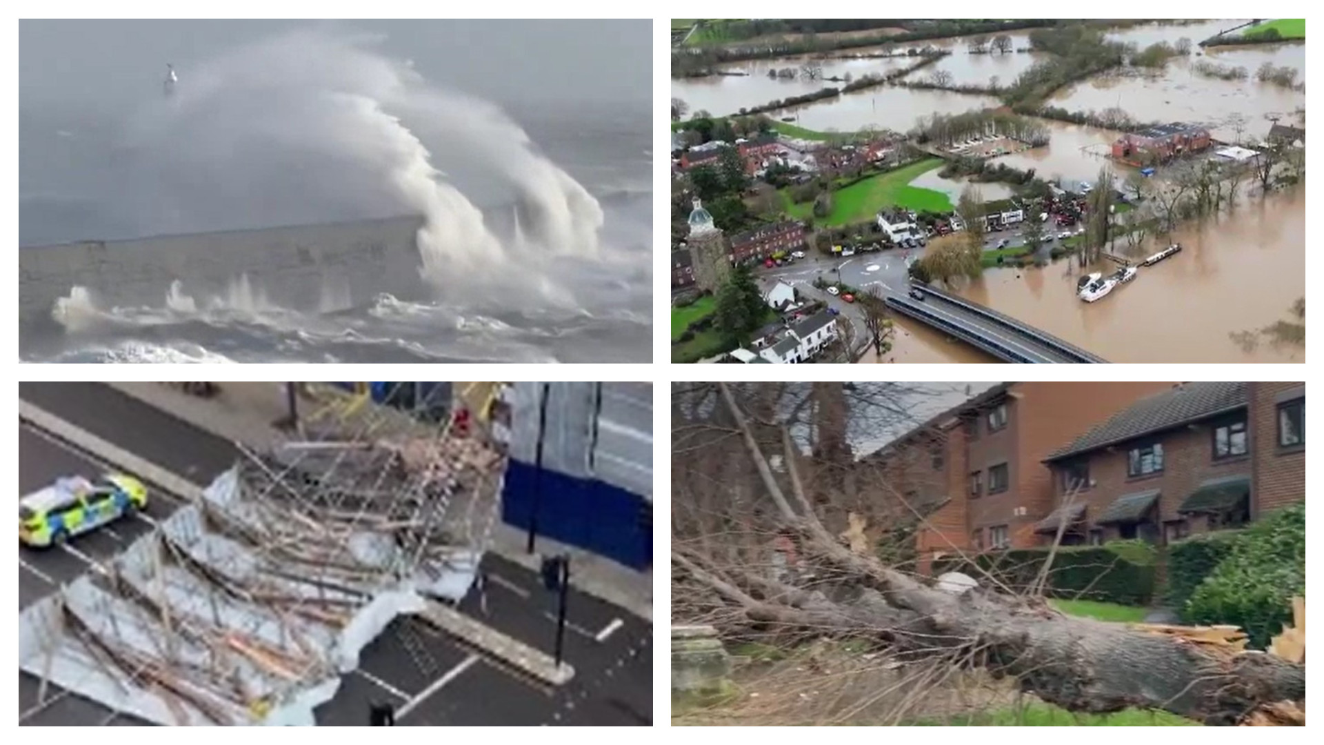 Furtuna "Henk" a făcut prăpăd în Marea Britanie. Valuri uriașe, zboruri întârziate, pene de curent și copaci rupți