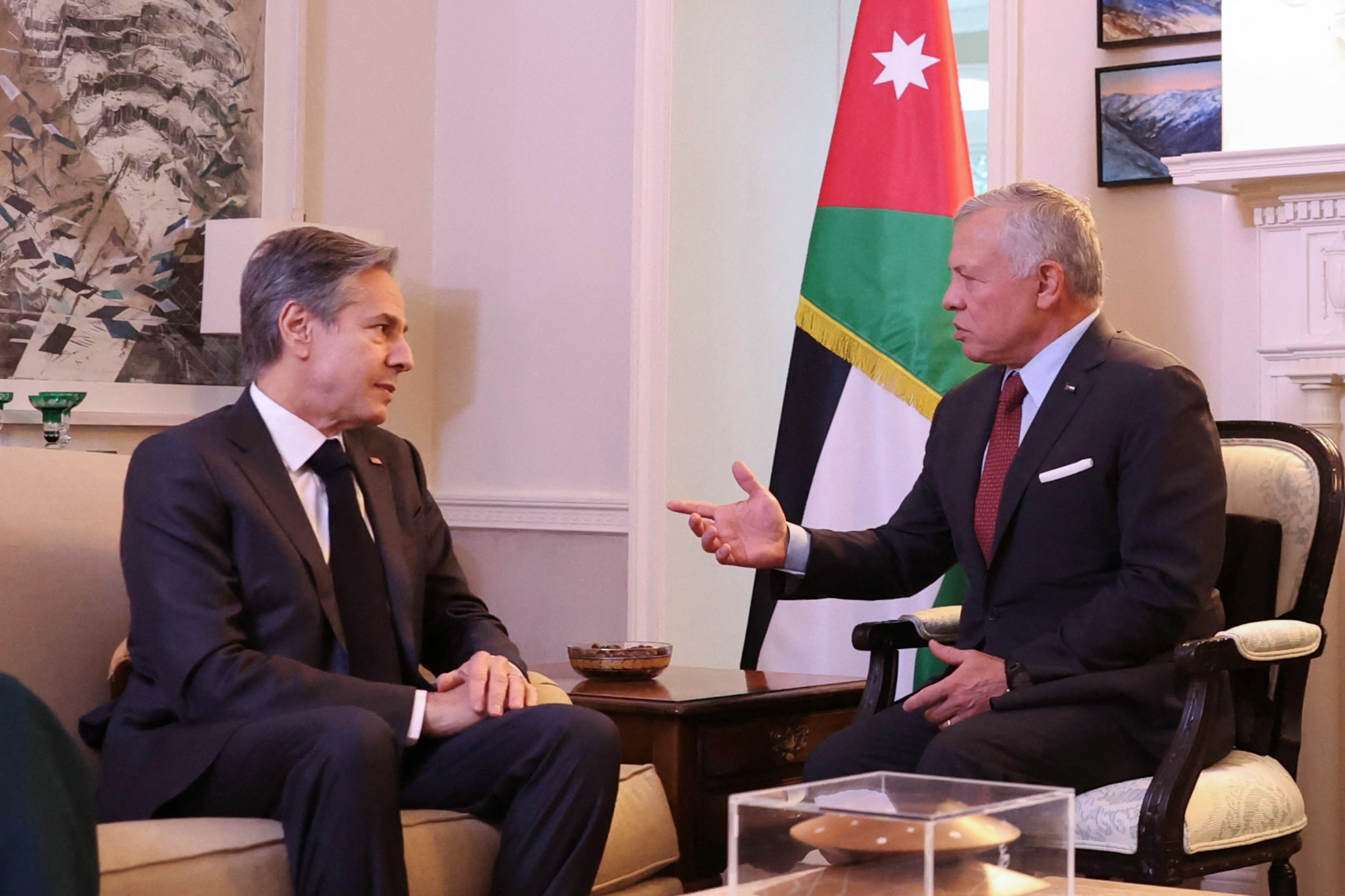 Regele Iordaniei îi cere secretarului de stat american Blinken să facă presiuni asupra Israelului