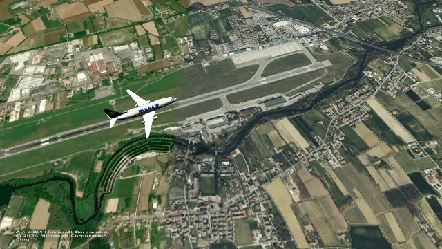 ANIMAȚIE GRAFICĂ. Ryanair "a inaugurat" cursa Băneasa-Otopeni, deși nu a dorit acest lucru. Pasagerii, captivi în avion