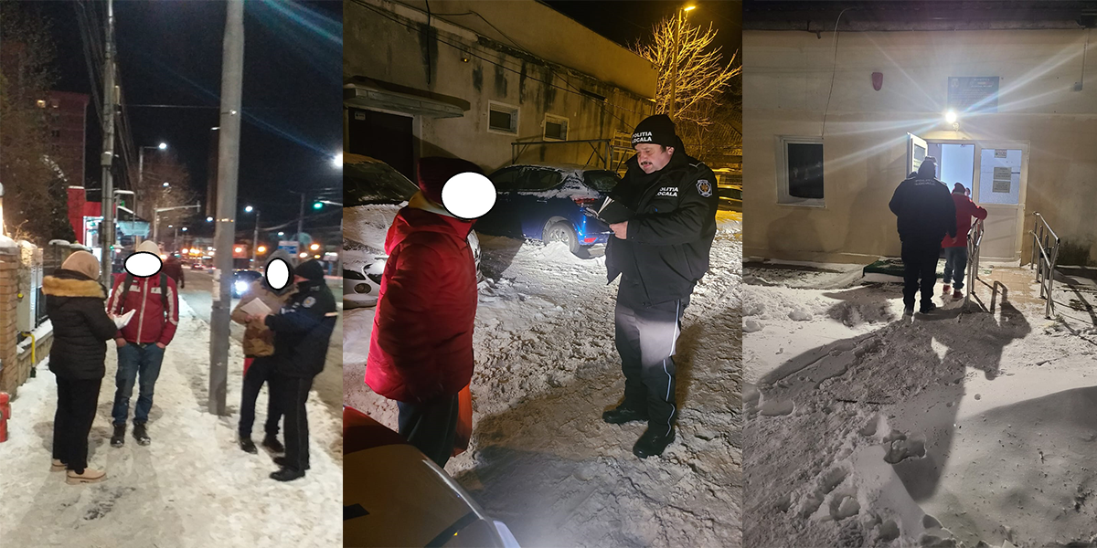 Persoanele fără adăpost din Piatra Neamț preferă să stea în ger, la -12 grade, decât să înnopteze în centrul primăriei