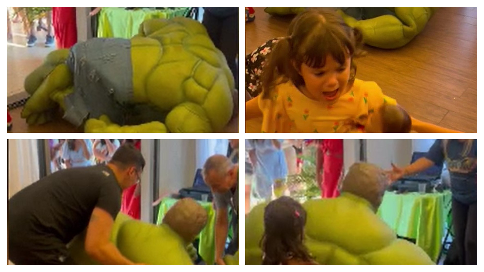 Hulk cel împiedicat. O căzătură l-a transformat pe celebrul personaj din super-erou în sperietoare pentru copii