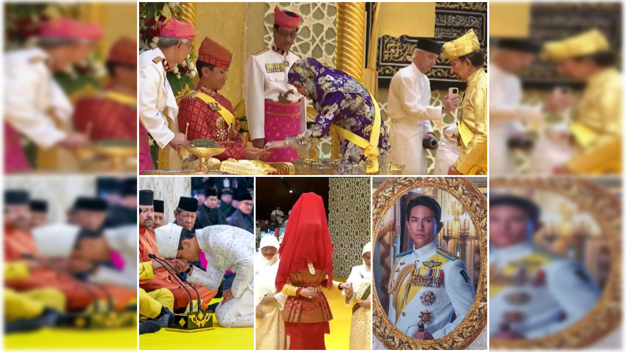 Imagini de la nunta regală din Brunei care durează 10 zile și pare desprinsă din basme. Mirele este comparat cu prințul Harry