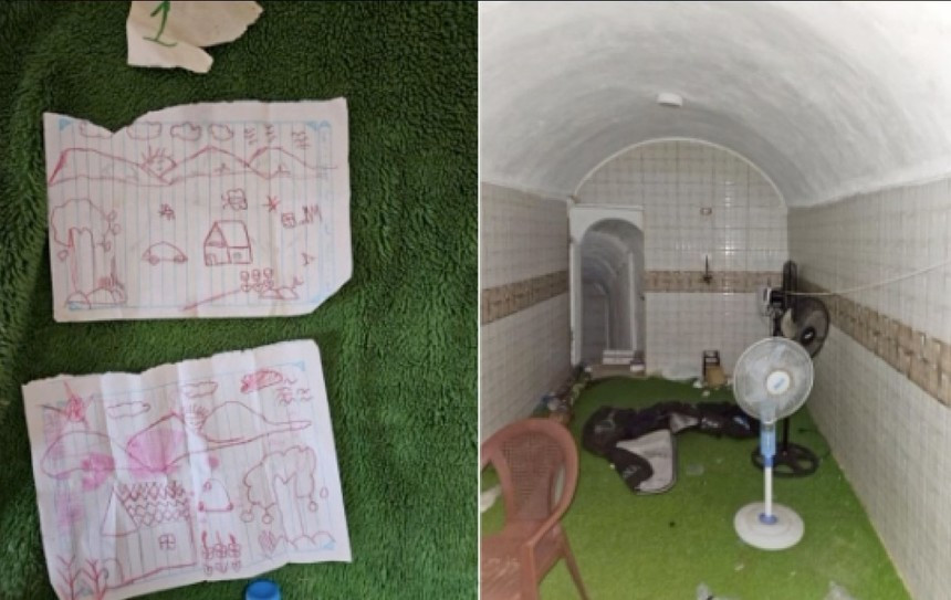 Armata israeliană a publicat fotografii din labirintul subteran al Hamas descoperit în Gaza unde au fost ţinuţi ostatici