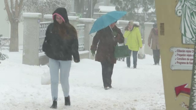 Trotuarele din București sunt acoperite cu gheață, deși se știa că va ninge și va fi ger