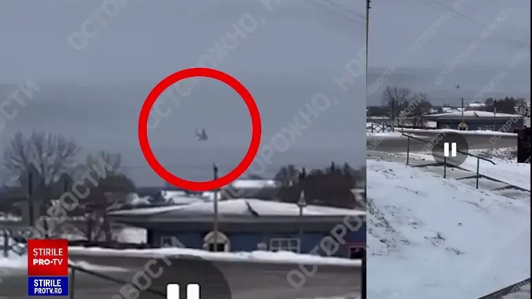 Avion militar rusesc cu 63 de persoane la bord s-a prăbușit în regiunea Belgorod | Video