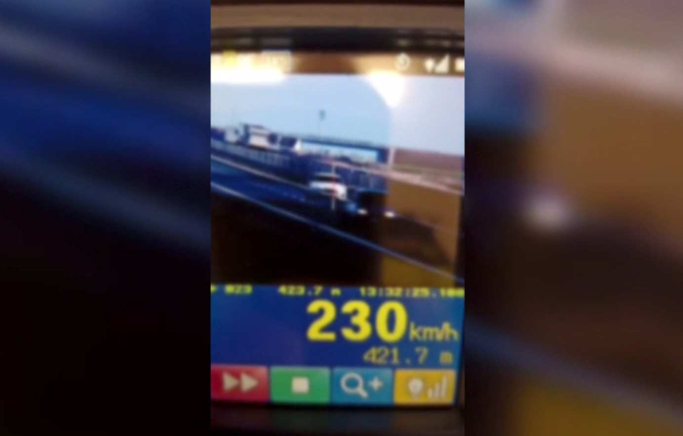 Amenda primită de un șofer din Maramureș care gonea cu 230 de kilometri la oră