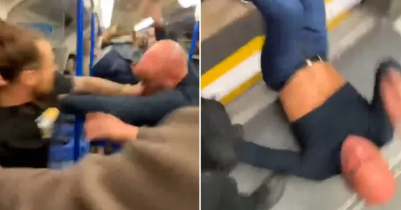 Scene șocante la metrou. Bătaie cu pumni și picioare, un bărbat a fost târât afară din tren. VIDEO