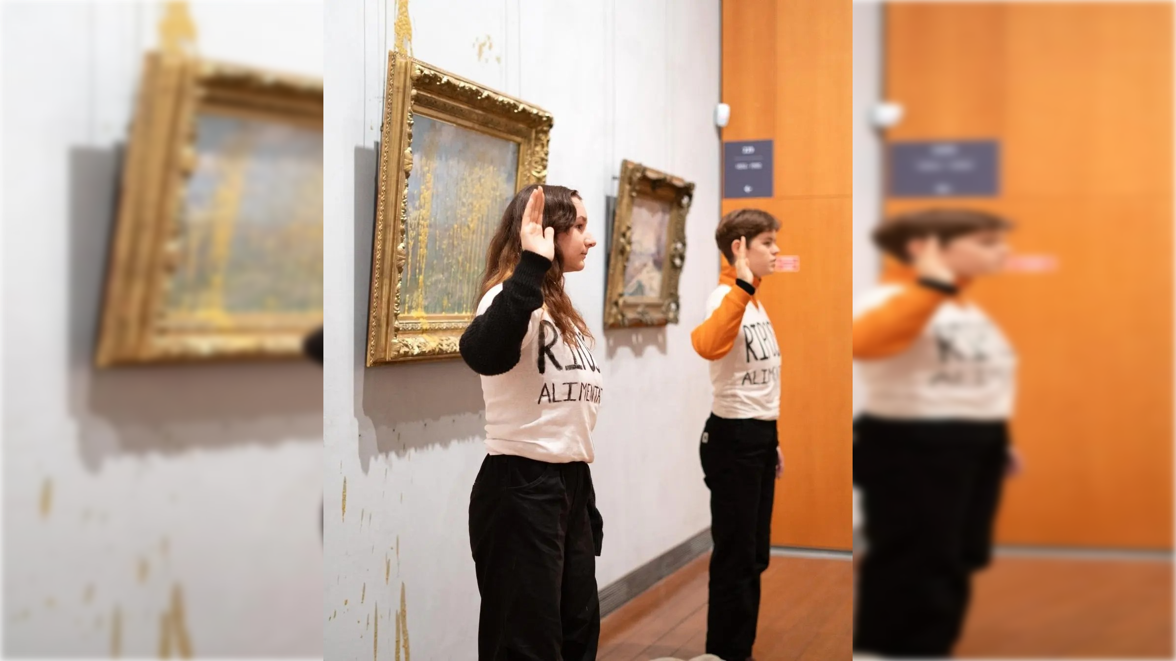 Încă un act de vandalism în Franța. Tablou semnat Claude Monet, stropit cu supă de doi protestatari de mediu | FOTO