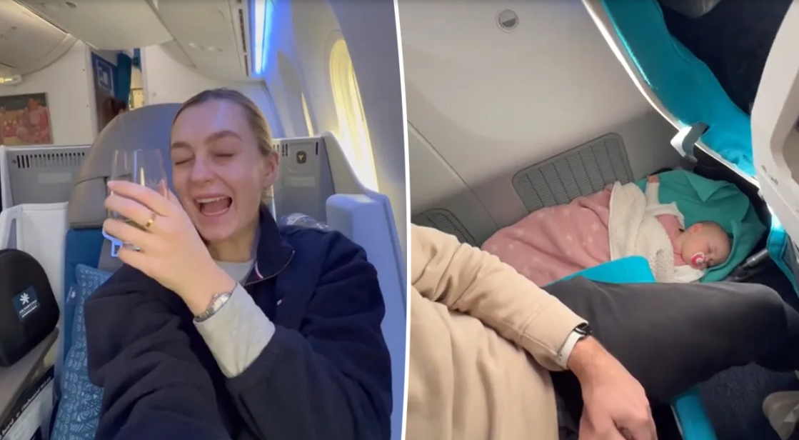 „Mi-am lăsat copilul la economy ca să zbor singură la business class”. Ce reacții a stârnit tânăra mamă cu alegerea ei VIDEO