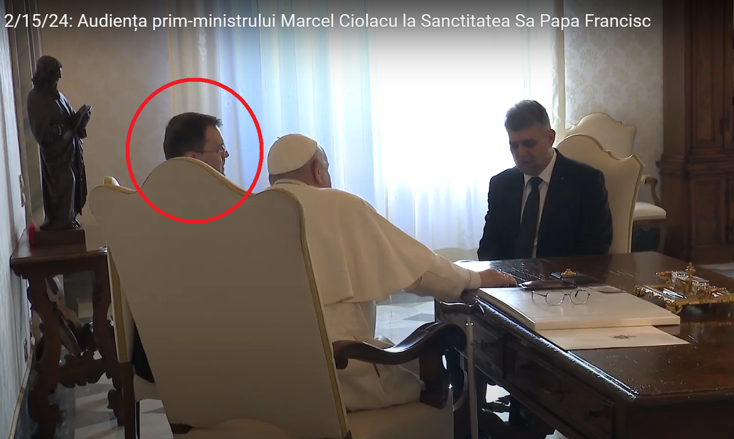 Marcel Ciolacu, Papa Francisc