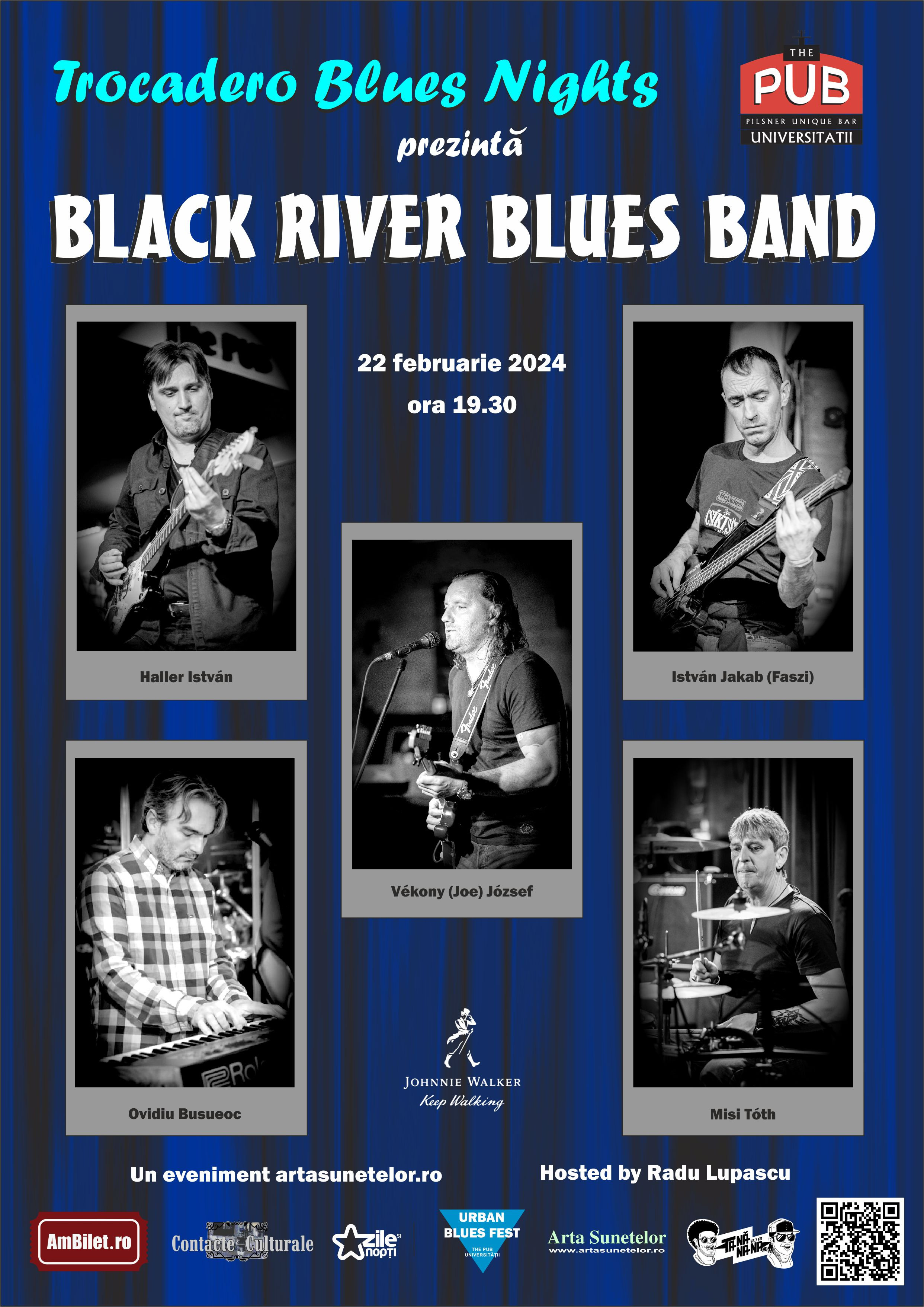 Trocadero Blues Nights. Concert în București cu formația Black River Blues Band din Satu Mare