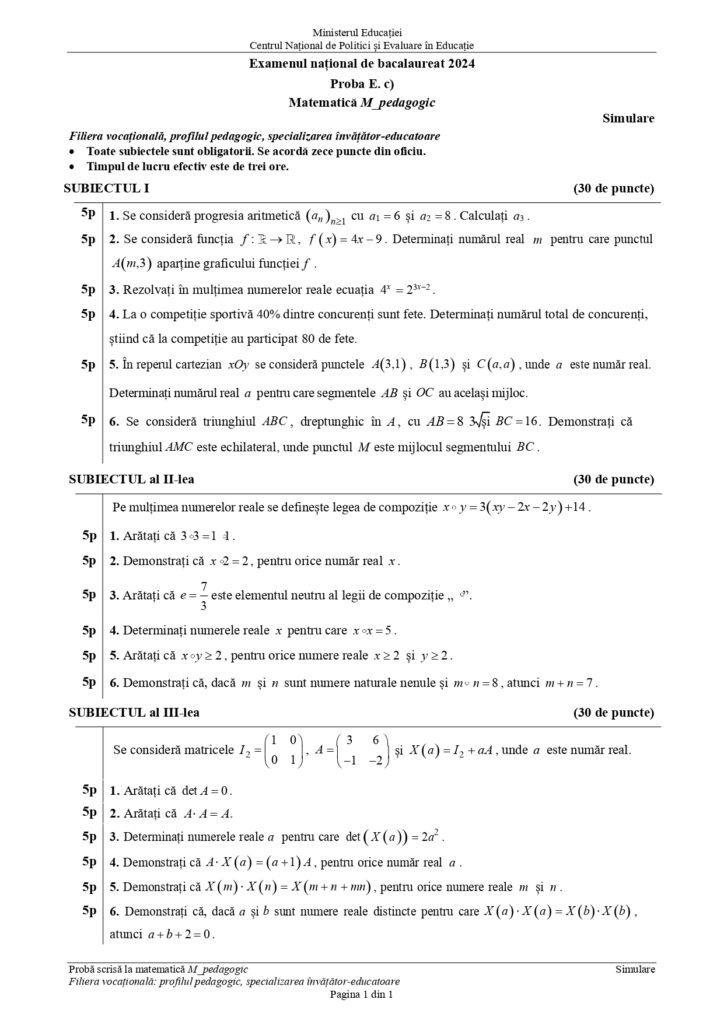 matematica pedagogic