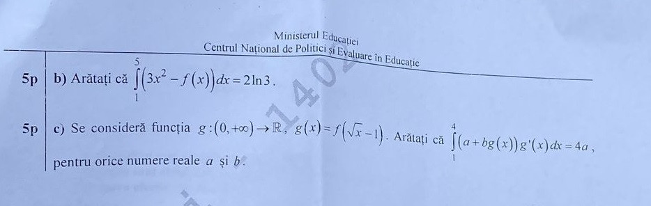 Subiecte mate simulare bac 2024