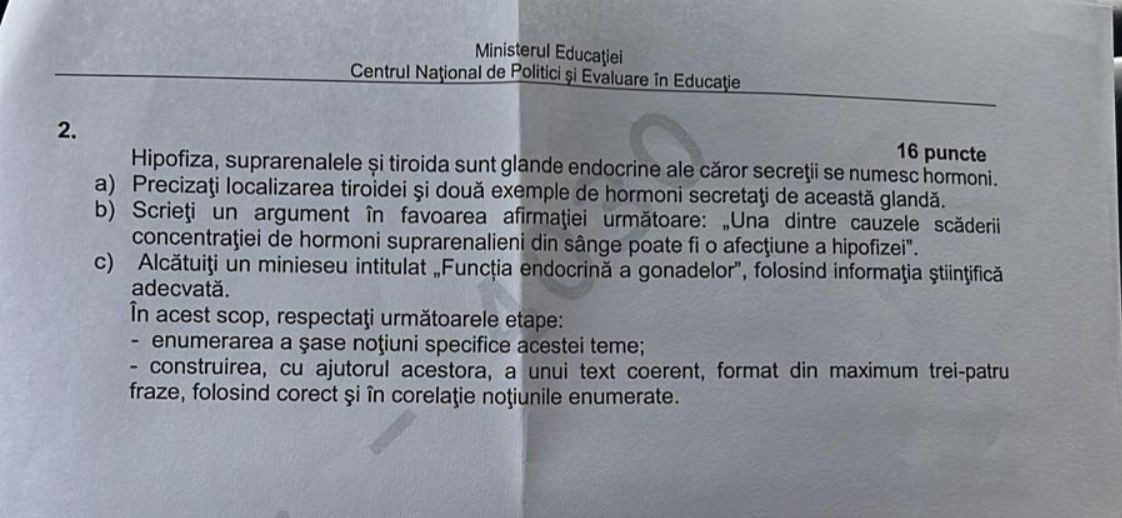 Subiecte Anatomie simulare BAC 2024