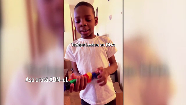 Un copil de doar 7 ani, supradotat, oferă o dată pe săptămână lecții de biologie pe canalul lui de TikTok