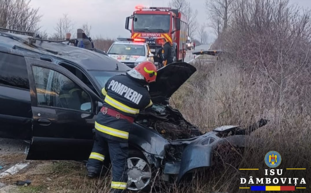 Trei adolescenți au fost răniți în urma unui accident produs în Dâmboviţa. Victimele au ajuns la spital