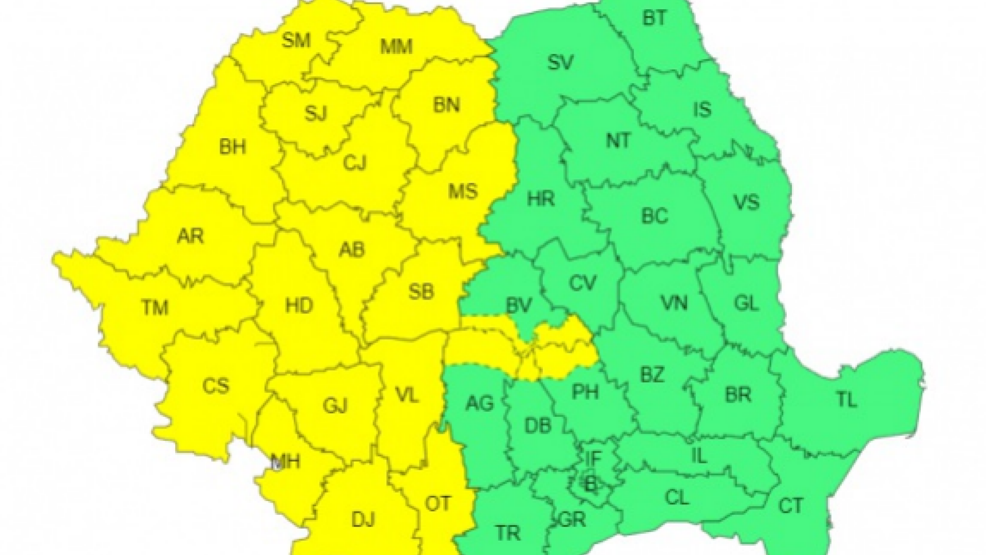 ANM a emis cod portocaliu și cod galben. Toată țara va fi cuprinsă de vânt și vijelii. HARTĂ