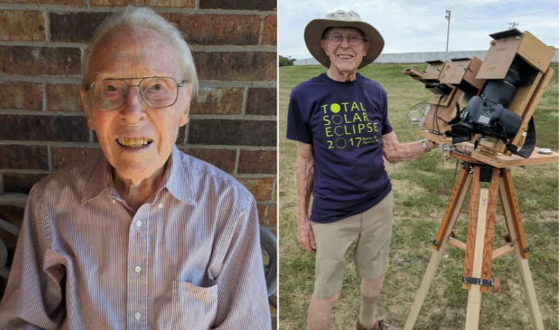 Un bărbat în vârstă de 105 ani a petrecut zeci de ani urmărind eclipsele de soare. Ce planuri are pentru cea de pe 8 aprilie