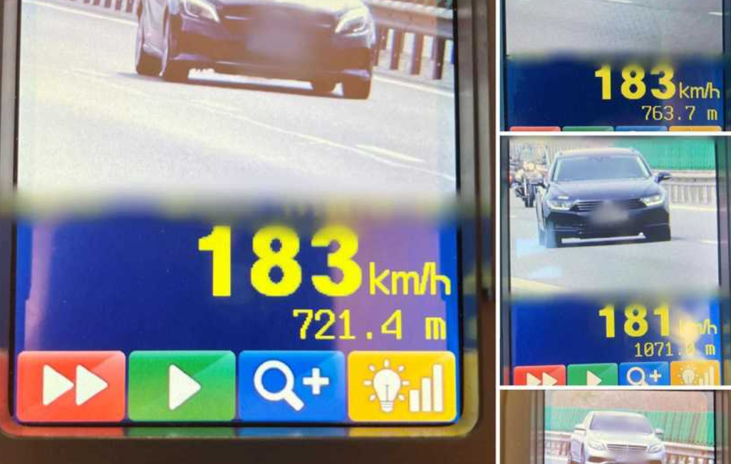 Tânăr de 26 de ani, prins cu 235 km/h pe Autostrada A3. Polițiștii au dat 25 de amenzi în doar câteva ore