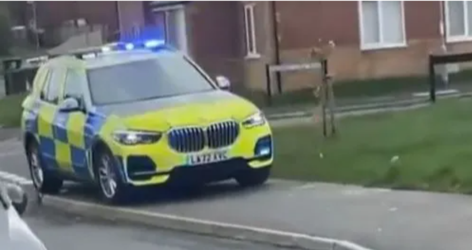 Momentul în care un copil fură o mașină de poliție și conduce haotic, după ce un ofițer a coborât pentru a reține un individ