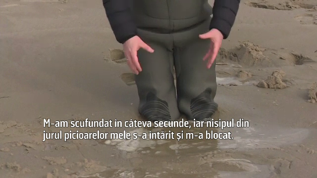 O femeie a rămas blocată în nisipurile mișcătoare de pe o plajă de la Marea Nordului. „S-a întărit și m-a blocat”