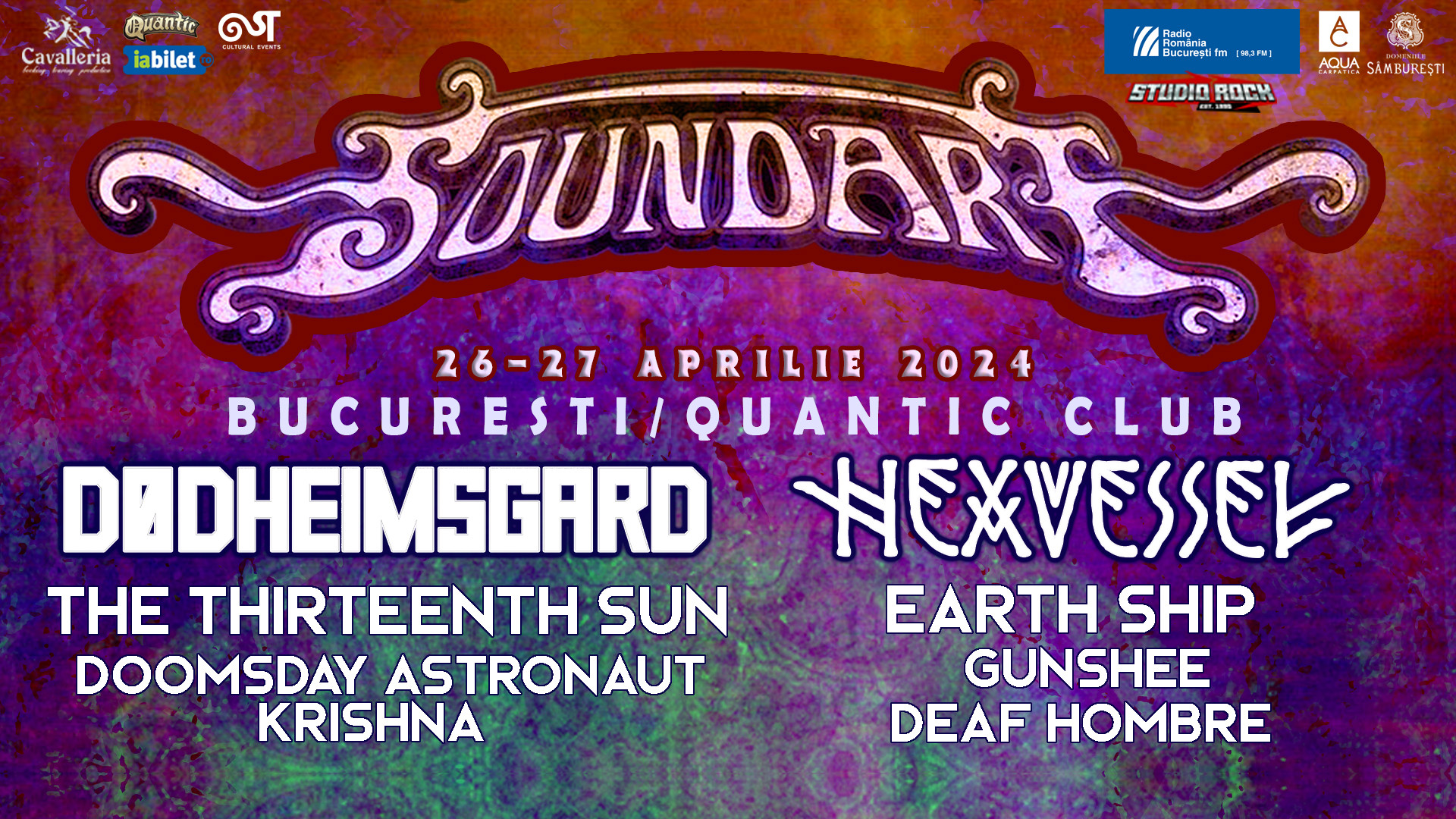 SoundArt Festival are loc în 26 și 27 aprilie, București: DHG/Dødheimsgard, Hexvessel, The Thirteenth Sun, Doomsday Astronaut