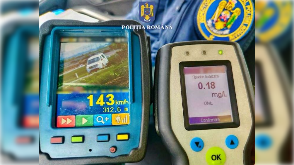 Inconștiență la volan. Ce a pățit un bărbat care a condus beat cu viteza de 143 kilometri pe oră, pe un drum național