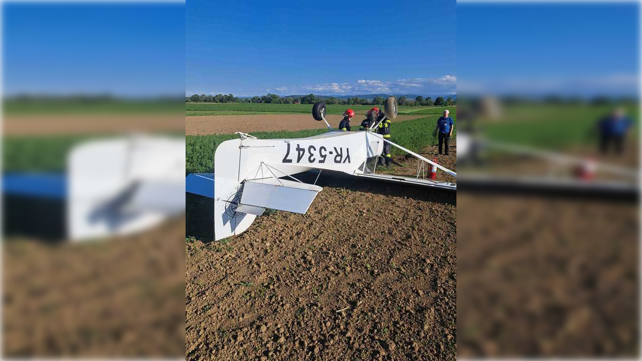 Un avion a aterizat de urgență în Alba. Pilotul a scăpat teafăr ca prin minune | FOTO