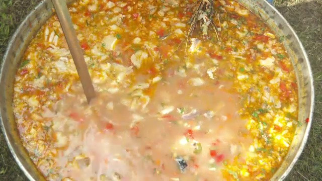 Concurs de ciorbă de pește la festivalul scrumbiei din Galați. Jurat a fost chiar Cătălin Scărlătescu
