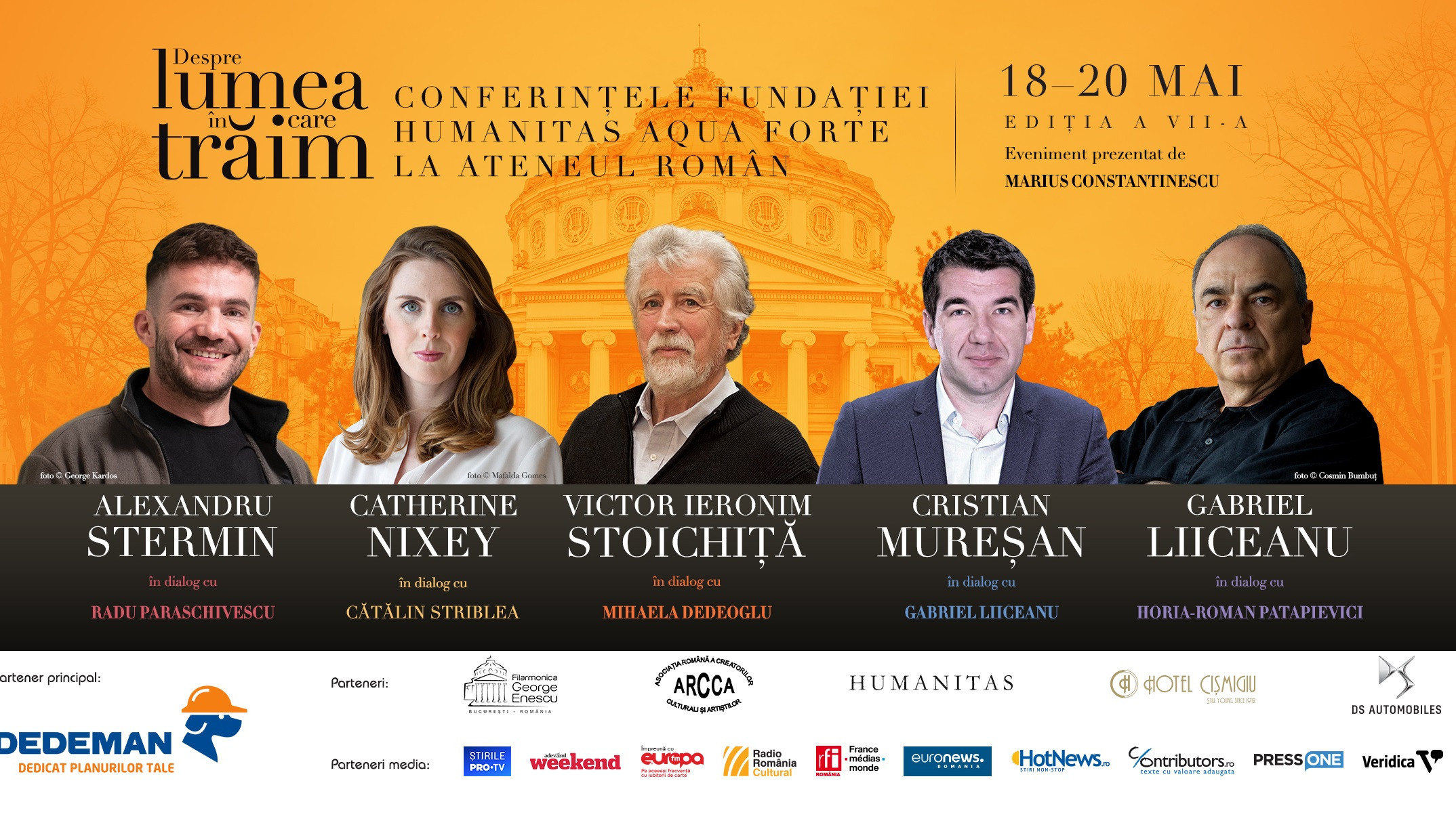 Conferințele „Despre lumea în care trăim“, la Ateneul Român 18–20 mai 2024. Programul conferințelor