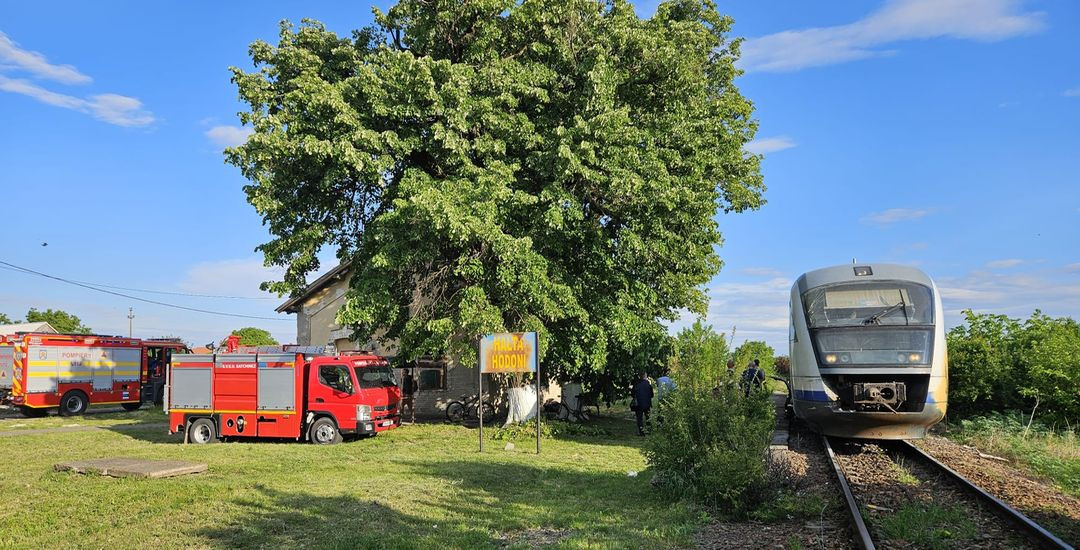 Incendiu la un tren, lângă Timișoara. Ce s-a întâmplat cu pasagerii