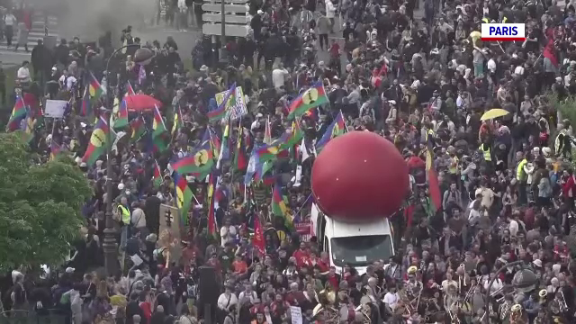 Arestări şi răniţi în Europa, în ciocniri între poliţie şi manifestanţi la marşul de 1 Mai. Ce au cerut protestatarii