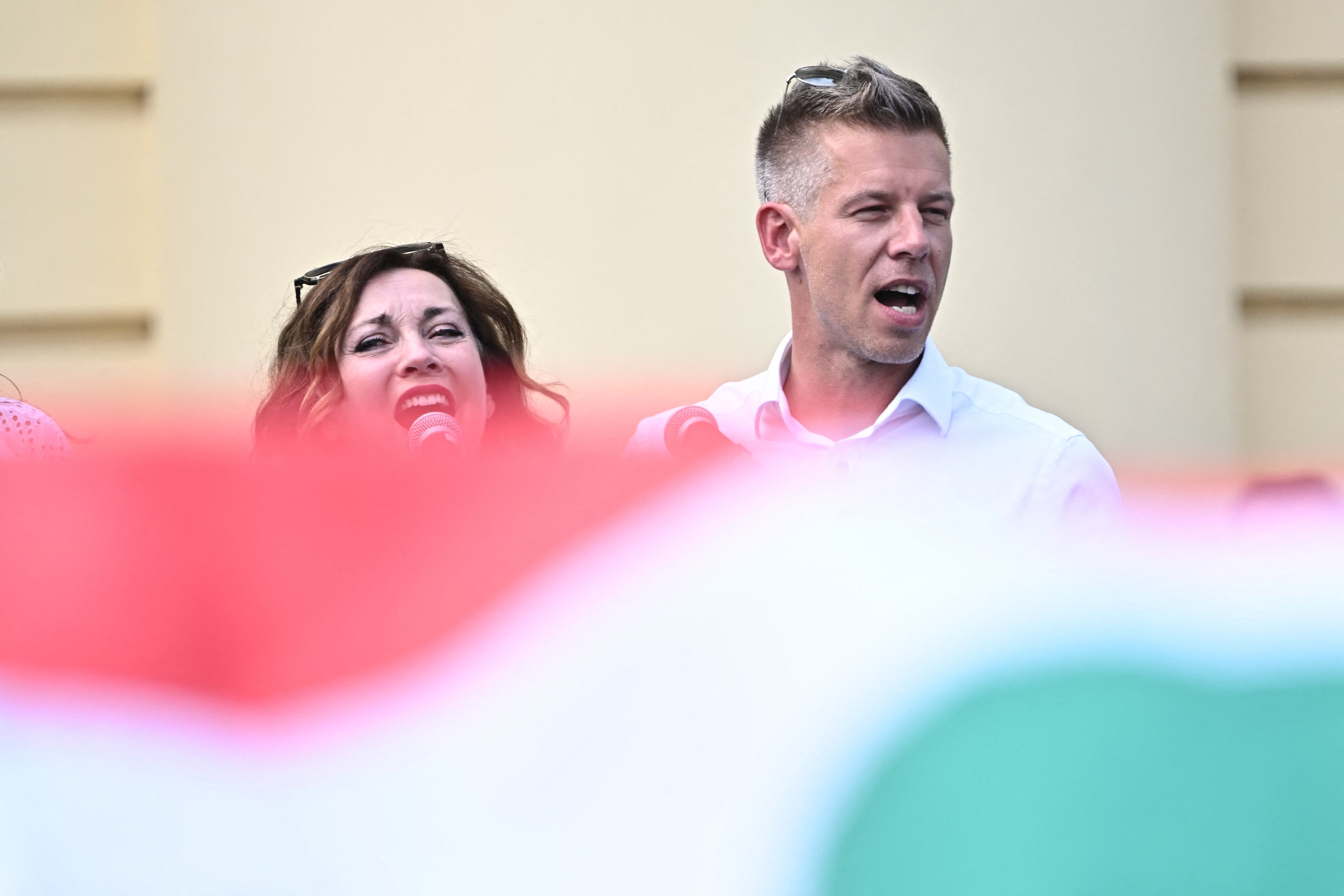 Mii de persoane au manifestat împotriva lui Viktor Orban în cadrul unui miting organizat înainte de alegeri. FOTO