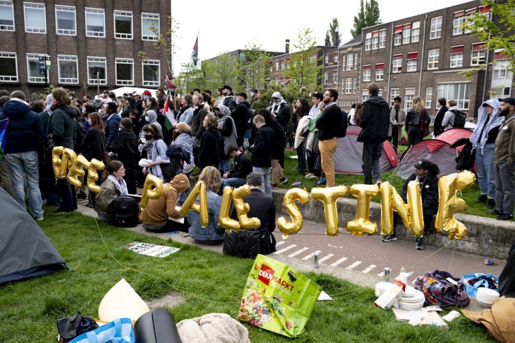 proteste, studenti, Amsterdam, palestinieni
