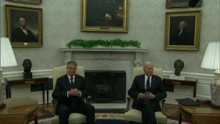 Președintele Klaus Iohannis, primit oficial la Casa Albă de către Joe Biden